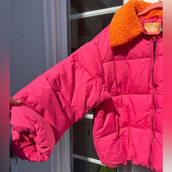 Urban Outfitters Duckie Faux Shearling Collar Puffer Jacket NWT - Picture 6 of 9
